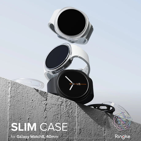 Husa de protectie smartwatch Ringke (set de 2) Slim Case compatibil cu Samsung Galaxy Watch8 40mm, Transparent / Alpine Clear