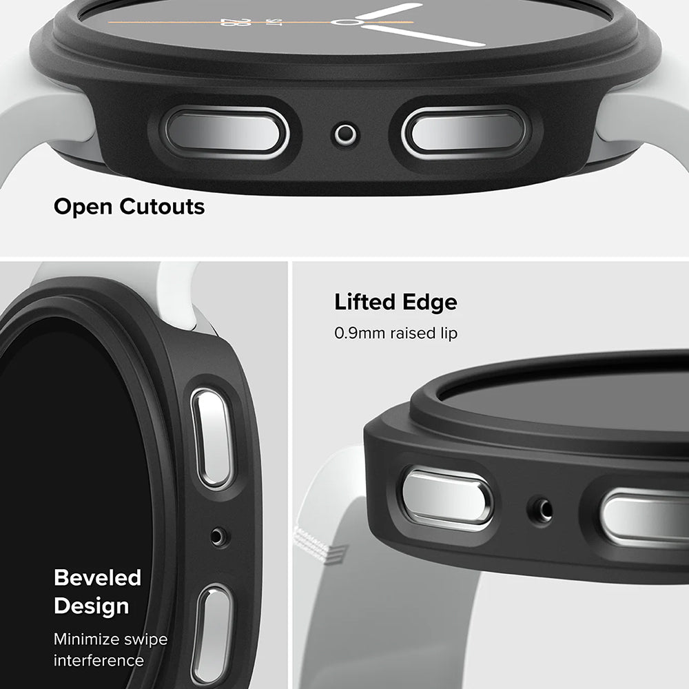 Husa de protectie smartwatch Ringke (set de 2) Slim Case compatibil cu Samsung Galaxy Watch8 40mm, Transparent / Matte Black