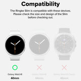 Husa de protectie smartwatch Ringke (set de 2) Slim Case compatibil cu Samsung Galaxy Watch8 40mm, Transparent / Matte Black