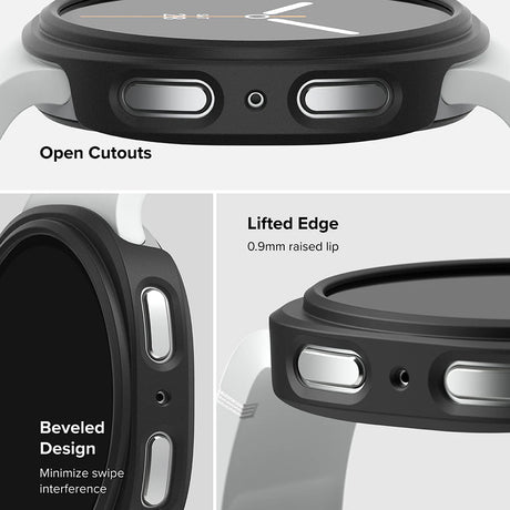 Husa de protectie smartwatch Ringke (set de 2) Slim Case compatibil cu Samsung Galaxy Watch8 44mm, Transparent / Matte Black