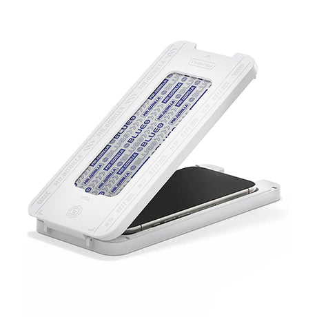 Folie de protectie Blueo Crystal Anti-Scratch Glass with Applicator compatibil cu iPhone 15 Pro Max, Negru