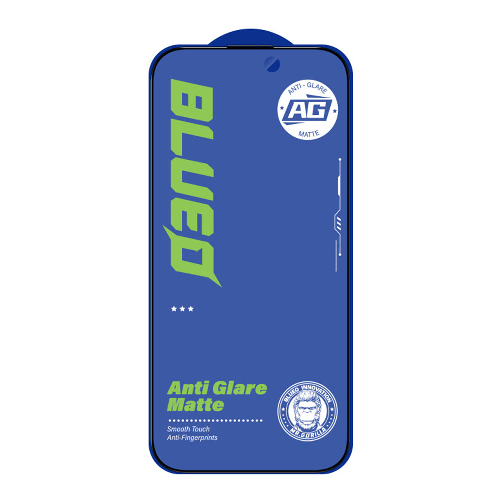 Folie de protectie Blueo Anti-Glare Matte Glass compatibil cu iPhone 15 Pro, Negru