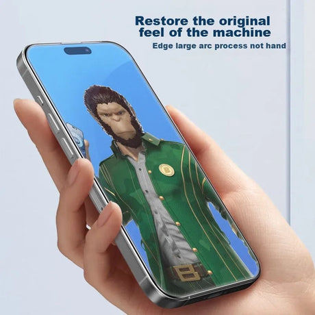 Folie de protectie Blueo Anti-Glare Matte Glass compatibil cu iPhone 13 / iPhone 13 Pro / iPhone 14 / iPhone 16e / iPhone 17e, Negru