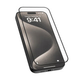 Folie de protectie Blueo 2.5D Silk Full Cover HD Glass (set de 5) compatibil cu iPhone 15 Pro, Negru