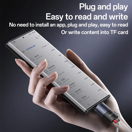 Stocare Yesido Card Reader (GS37), Type-C, High-speed, Aluminum Alloy, Support 1TB, Plug and Play, TF Card, Negru