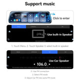 Gadget Yesido Rearview Mirror with Dash Cam (KM24), Carplay, Android Auto, AirPlay, BT5.2, Adjustable Camera, Negru