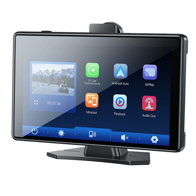 Gadget Yesido Wireless Car Stereo (KM18), Dual HD Camera, Bluetooth 5.2, Plug&Play, CarPlay, Android Auto, AirPlay, Negru