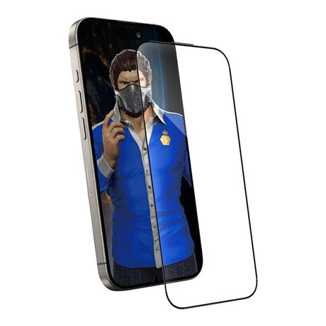 Folie de protectie Blueo Anti-Dust HD Glass compatibil cu iPhone 13 / iPhone 13 Pro / iPhone 14 / iPhone 16e / iPhone 17e, Negru