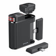Casti Yesido Lavalier Microphone 2in1 (KR19), Magnetic Button, CD-Quality Audio, 360° Omnidirectional, 600mAh, 2.4GHz, Negru