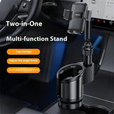 Suport Yesido 2in1 (C273), Cup Storage and Phone Mount, Flexible Viewing Angles, for 4.7 to 7.2inches Phones, Negru