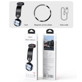 Suport Yesido with Wireless Charging (C316), for Dashboard, N52 Magnets, Flexible, Smart Power Control, 15W, Negru
