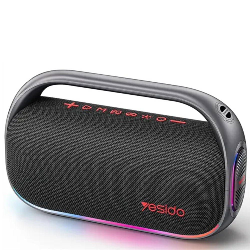 Casti Yesido Wireless Speaker (YSW31), RGB Lighting Effect, Bluetooth 5.0, 80W, 8000mAh, Waterproof, Negru