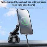 Suport Yesido with Wireless Charging (C315), for Air Outlet/Dashboard, Magnetic, Intelligent Management, 15W, Negru