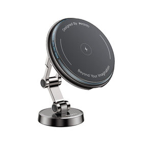 Suport Yesido with Wireless Charging (C306), for Dashboard, Anti Shake, Zinc Alloy, 15W, Negru