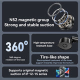 Suport Yesido (C266), Magnetic N52, for Dashboard, 360 Base, Telescopic Clamp Arm, Unique Design, 4.7-7.2 inch, Negru