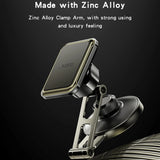 Suport Yesido (C264), Magnetic, for Dashboard/Windshield, 360°, Folding Clamp Arm, Zinc Alloy, Negru