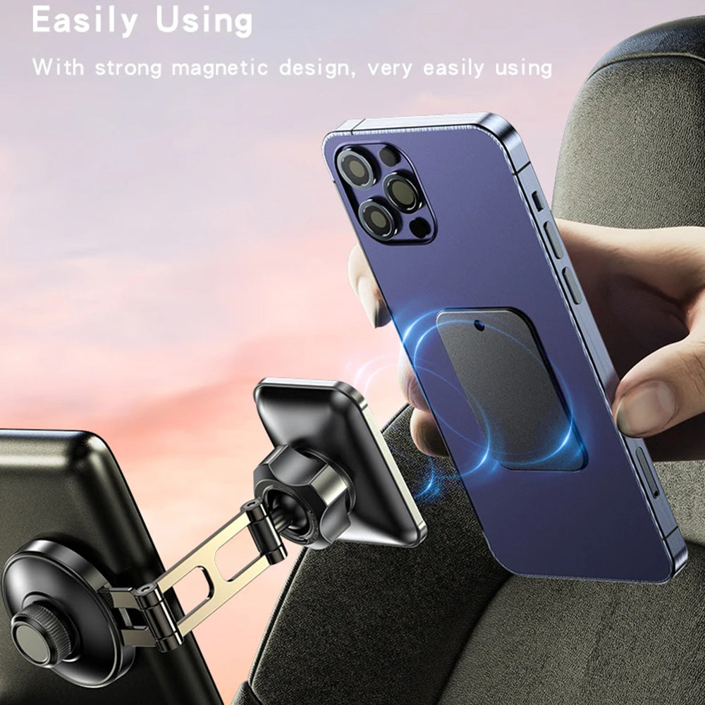 Suport Yesido (C264), Magnetic, for Dashboard/Windshield, 360°, Folding Clamp Arm, Zinc Alloy, Negru