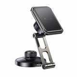 Suport Yesido (C264), Magnetic, for Dashboard/Windshield, 360°, Folding Clamp Arm, Zinc Alloy, Negru