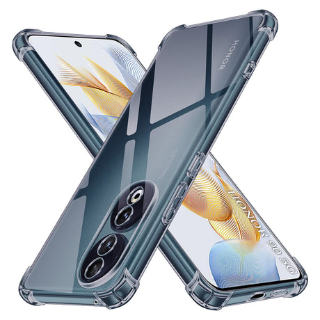 Husa de protectie Techsuit Shockproof Clear Silicone compatibil cu Honor 90, Negru Fumuriu