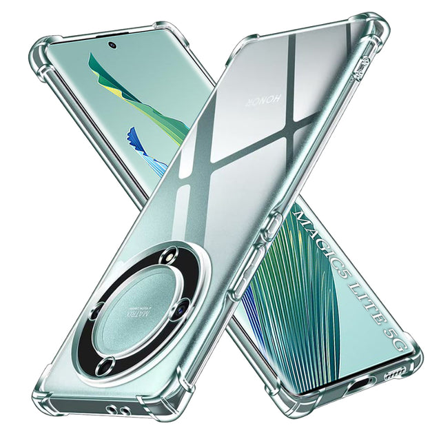 Husa de protectie Techsuit Shockproof Clear Silicone compatibil cu Honor Magic5 Lite, Transparent