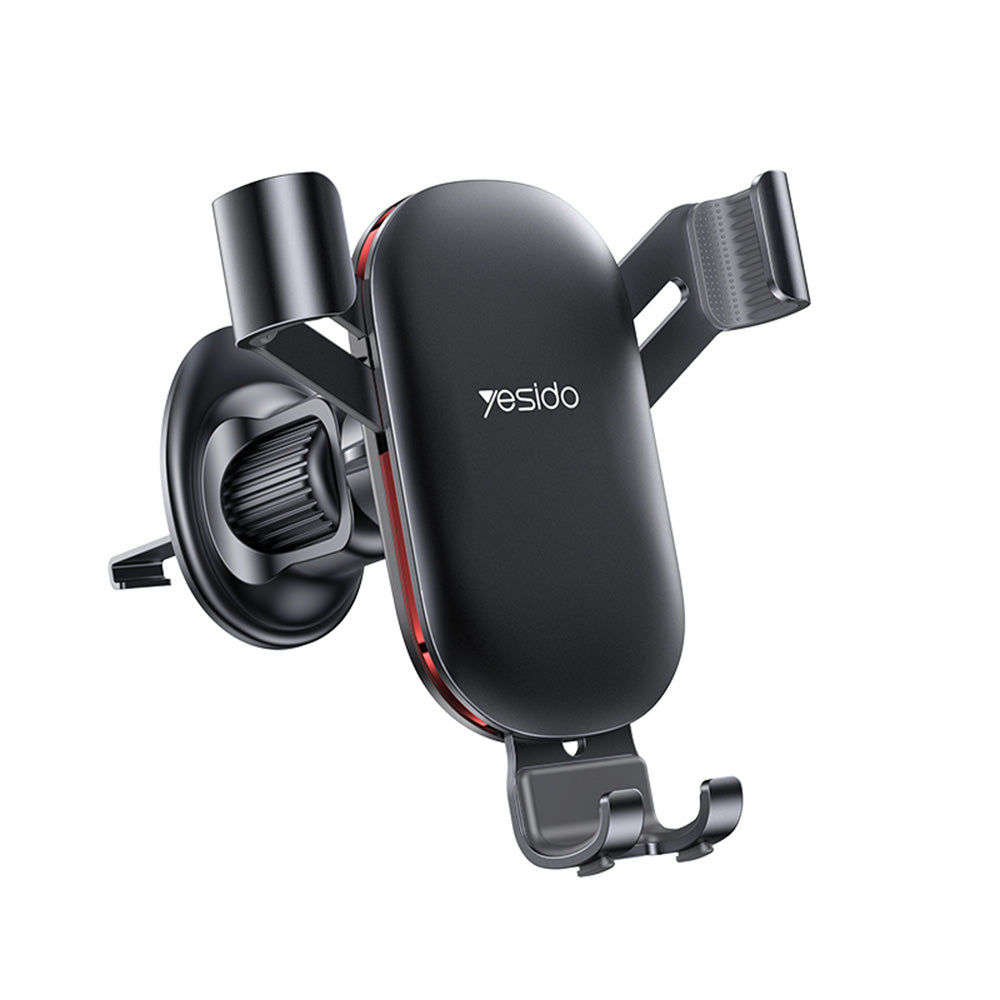 Suport Yesido (C243), for Air Vent, with Bionic Hawksbill Hook, Gravitational Lock, Negru