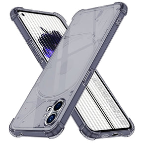 Husa de protectie Techsuit Shockproof Clear Silicone compatibil cu Nothing Phone (1), Negru Fumuriu