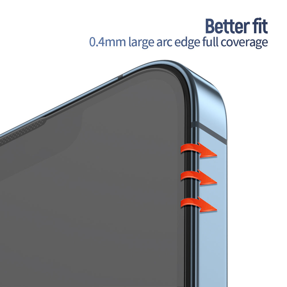Folie de protectie Blueo Anti-Reflective HD Glass compatibil cu iPhone 13 Pro Max / iPhone 14 Plus, Negru