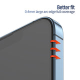 Folie de protectie Blueo Anti-Reflective HD Glass compatibil cu iPhone 13 Pro Max / iPhone 14 Plus, Negru