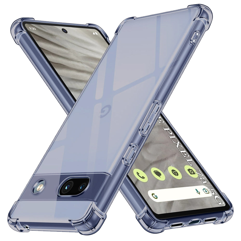 Husa de protectie Techsuit Shockproof Clear Silicone compatibil cu Google Pixel 7a, Negru Fumuriu