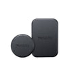 Suport Yesido (set de 2) Metal Plate (C207), Round + Rectangle Shapes, Leather Pattern, Universal, Negru