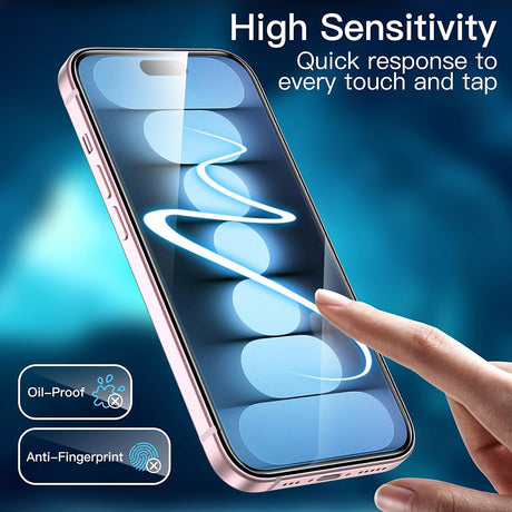 Folie de protectie ANANK 3D Curved (set de 10) compatibil cu iPhone 15 Pro, Transparent