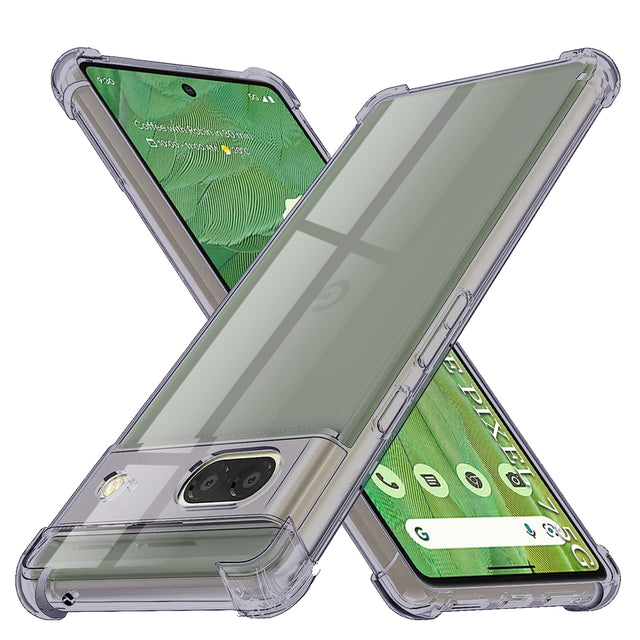 Husa de protectie Techsuit Shockproof Clear Silicone compatibil cu Google Pixel 7, Negru Fumuriu