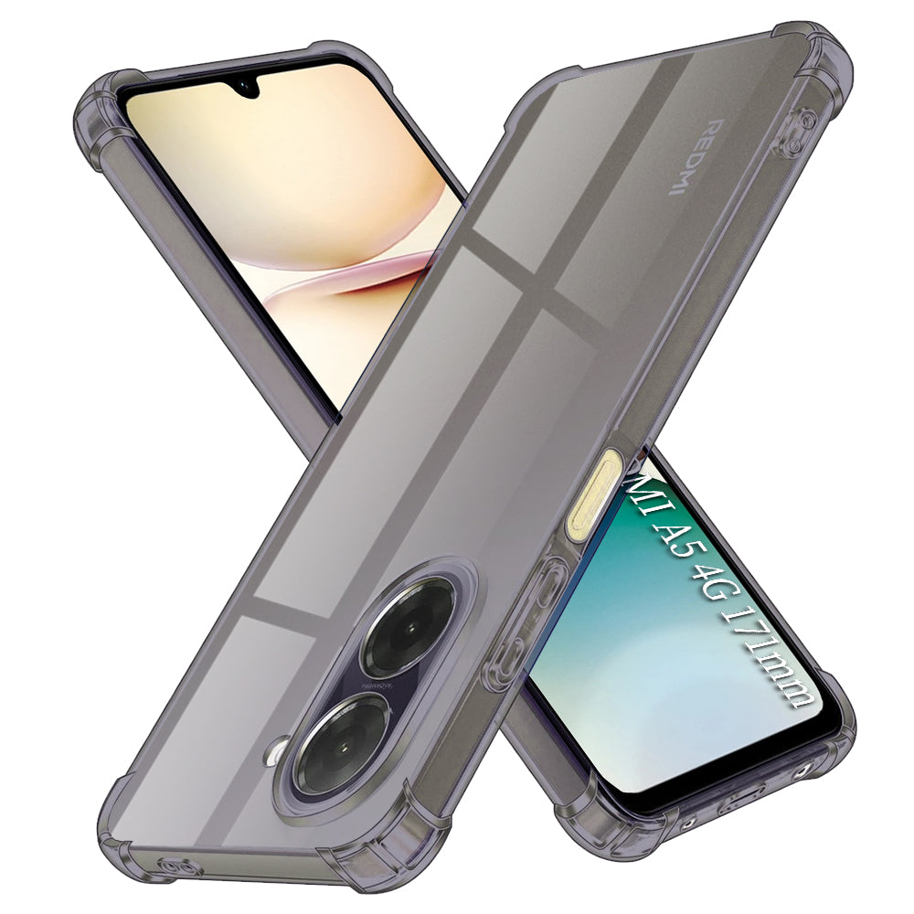 Husa de protectie Techsuit Shockproof Clear Silicone compatibil cu Xiaomi Redmi A5 4G (Standard), Negru Fumuriu