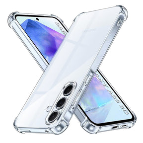 Husa de protectie Techsuit Shockproof Clear Silicone compatibil cu Samsung Galaxy A55 5G, Transparent