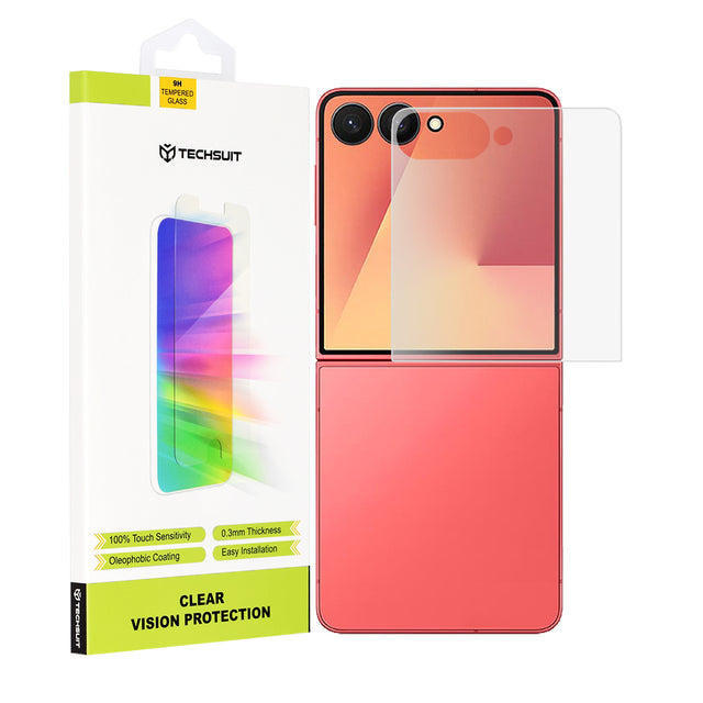 Folie de protectie Techsuit Clear Vision Glass compatibil cu Samsung Galaxy Z Flip7, Transparent