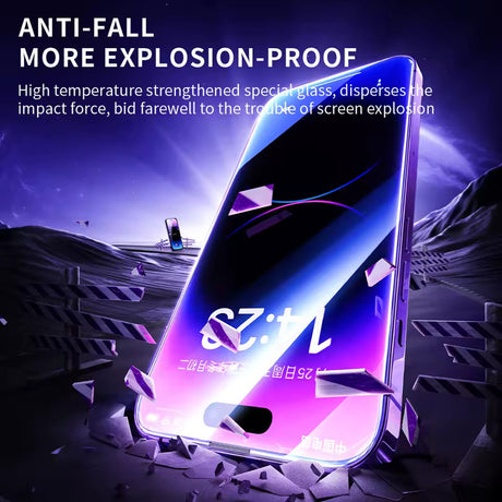 Folie de protectie Blueo Anti-Static HD Glass compatibil cu iPhone 13 / iPhone 13 Pro / iPhone 14 / iPhone 16e / iPhone 17e, Negru