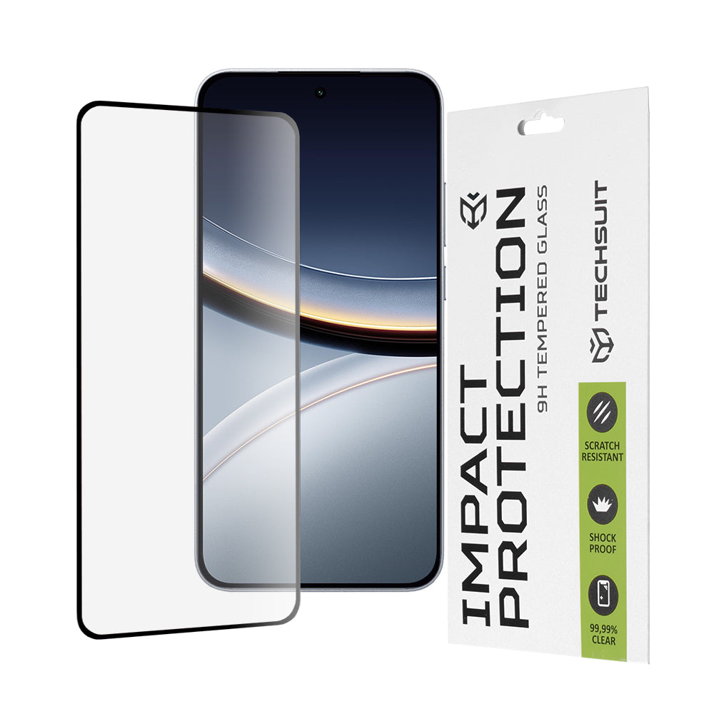 Folie de protectie Techsuit 111D Full Cover / Full Glue Glass compatibil cu Xiaomi Poco F7, Negru