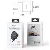 Incarcator Yesido (YC64), Dual Port Type-C + USB-A, Fast Charging, GaN Technology, PD30W, Negru