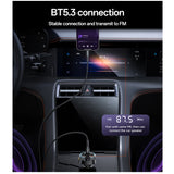 Incarcator Yesido FM Modulator and Car (Y70), Dual-Port USB-C + USB-A, Bluetooth 5.3, 15W, Negru