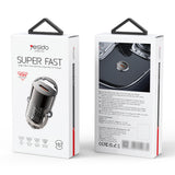 Incarcator Yesido Hidden Car (Y67), Type-C, PD45W, Aluminum Alloy, Super Fast Charging, Negru
