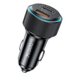 Incarcator Yesido Car (Y60), Cable Type-C to Lightning Included, Lightning/USB-A/USB-C Ports, 38W, Fast Charging, Negru