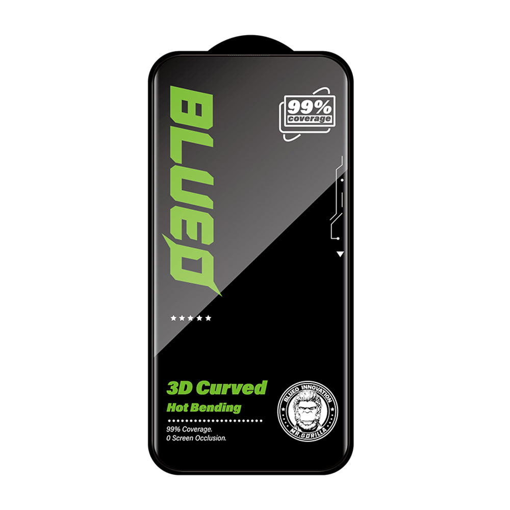 Folie de protectie Blueo 3D Full Display Curved Edge HD Glass compatibil cu iPhone 16 Pro, Negru