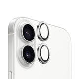 Folie de protectie Blueo Original Metal Frame Lens compatibil cu iPhone 16 / iPhone 16 Plus, Argintiu