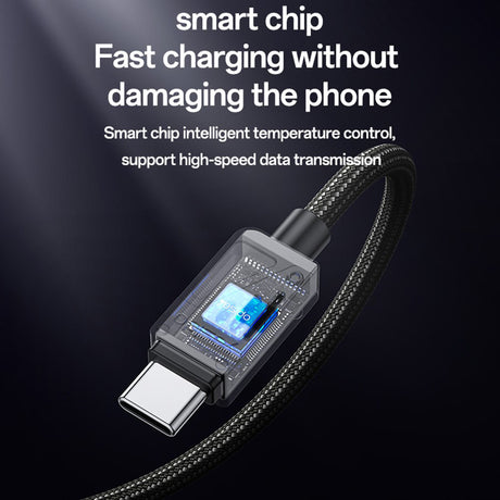 Cablu Yesido (CA135C), USB to Type-C, Fast Charging, QC18W, 3A, 480Mbps, CarPlay Compatible, Zinc Alloy, 1.2m, Negru
