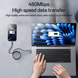 Cablu Yesido (CA135C), USB to Type-C, Fast Charging, QC18W, 3A, 480Mbps, CarPlay Compatible, Zinc Alloy, 1.2m, Negru