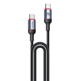 Cablu Yesido (CA186), Type-C to Type-C, Fast Charging, 480Mbps, 240W, 48V/5A, E-Mark Chip, Nylon Braided, 2m, Negru