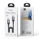 Cablu Yesido (CA186), Type-C to Type-C, Fast Charging, 480Mbps, 240W, 48V/5A, E-Mark Chip, Nylon Braided, 2m, Negru