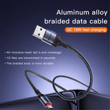 Cablu Yesido (CA130C), USB to Type-C, Fast Charge, 18W, 3A, 480Mbps, CarPlay Compatible, Aluminum Alloy, 2m, Negru