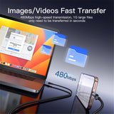 Cablu Yesido (CA130C), USB to Type-C, Fast Charge, 18W, 3A, 480Mbps, CarPlay Compatible, Aluminum Alloy, 2m, Negru