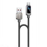 Cablu Yesido (CA128C), with LED Power Display, USB to Type-C, Fast Charge, 66W, 5A, 480Mbps, 1.2m, Negru